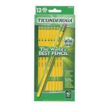 Ticonderoga 12pk #2 Wooden Pencils Yellow : Target